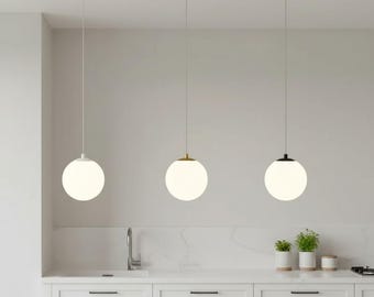 Lámpara colgante LED moderna de cristal / Lámpara de techo tipo globo nórdico 220V