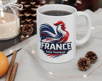 France Football Mug, World Cup Fan Mug, Soccer Supporter Cup, France Team Gift, Football Lover Mug, Game Day Coffee Cup, Gift for Him