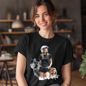 Funny Girl Riding Bike With Dog Shirt, Cute Dog Lover Gift, Dog Mom Tee, Cycling Pet Shirt, Outdoor Adventure Funny Dog Desig