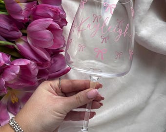 Personalised wine glass, gift for her, birthday gift
