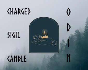 Bougies de dévotion chargées du sceau : Odin