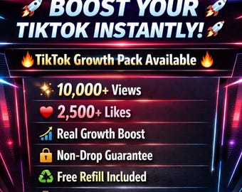 Servicio de apoyo al crecimiento en TikTok / Optimización de la visibilidad y la interacción orgánica para alcanzar 2500 Me gusta y 10000 visualizaciones.