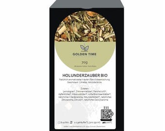 Infusión de flor de saúco orgánica | Flor de saúco y cítricos | 70 g