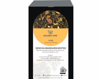 Té Verde Sencha Mandarina Orgánico | Mandarina y Cítricos | 100 g