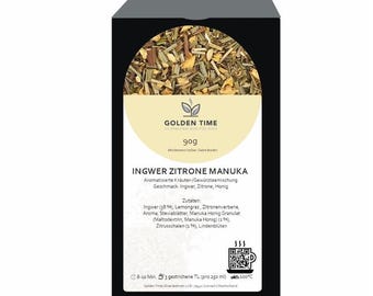 Infusión de jengibre, limón y manuka | Jengibre y cítricos | 90 g