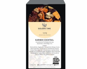 Té de frutas cóctel caribeño | Hibisco, mango y piña | 110 g