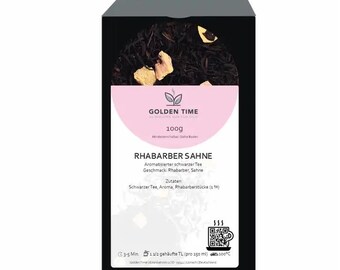 Crema de ruibarbo y té negro | Ruibarbo y aromatizante | 100 g