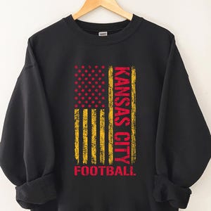 Kansas City Football Crewneck Sweatshirt, Kansas City Sweater, Sport Shirt image 1