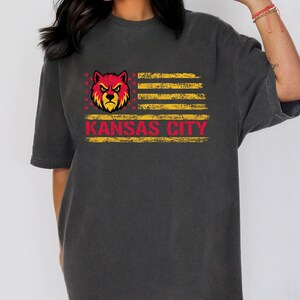 Kansas City Football Comfort Colors Shirt, Kansas City Sport T-shirt image 2