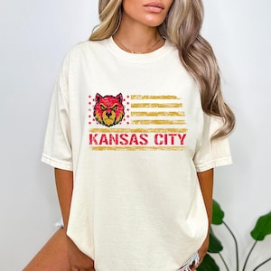 Kansas City Football Comfort Colors Shirt, Kansas City Sport T-shirt image 3