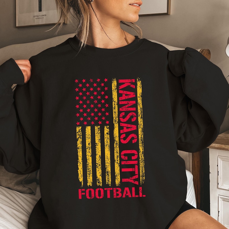 Kansas City Football Crewneck Sweatshirt, Kansas City Sweater, Sport Shirt image 3