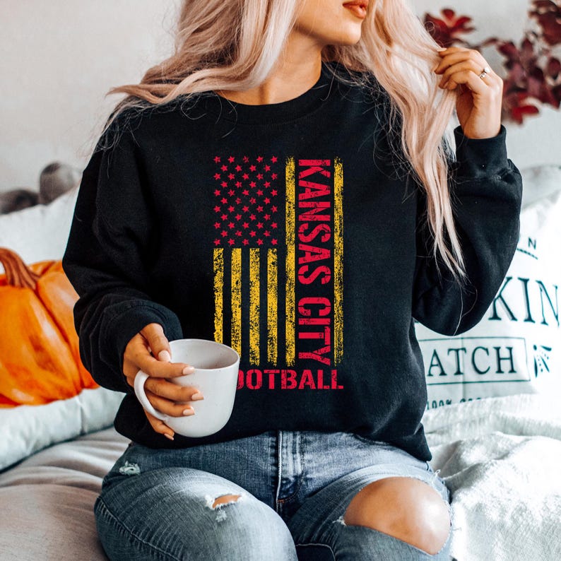 Kansas City Football Crewneck Sweatshirt, Kansas City Sweater, Sport Shirt image 7