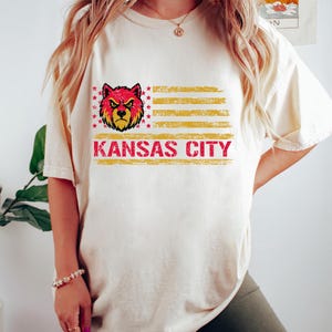 Kansas City Football Comfort Colors Shirt, Kansas City Sport T-shirt image 5