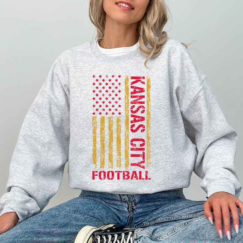 Kansas City Football Crewneck Sweatshirt, Kansas City Sweater, Sport Shirt image 6