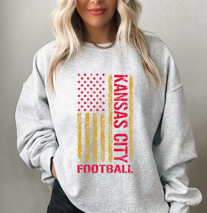 Kansas City Football Crewneck Sweatshirt, Kansas City Sweater, Sport Shirt image 4