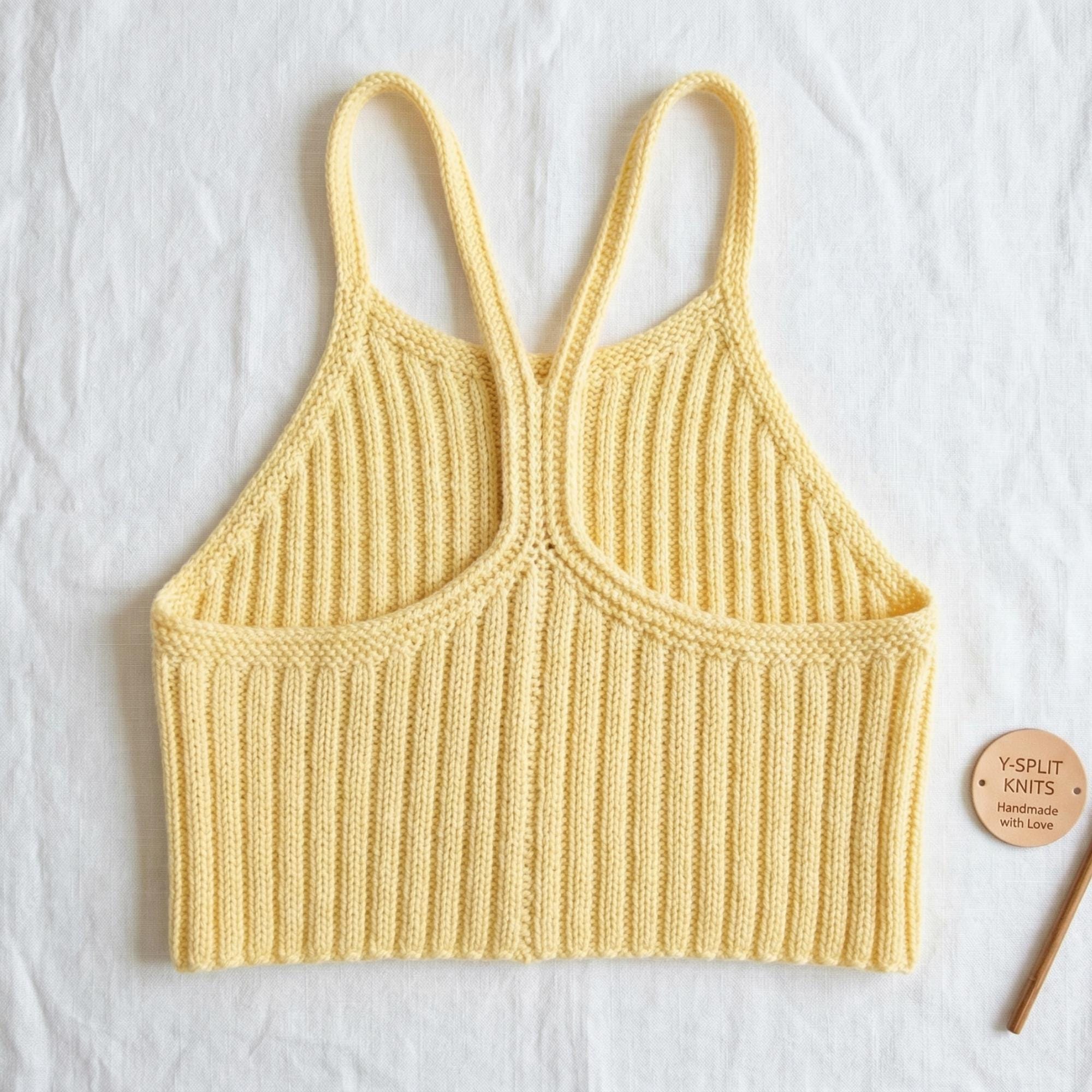 Ribbed Knit Crop Top Pattern PDF, Handmade Bralette Tutorial With ...