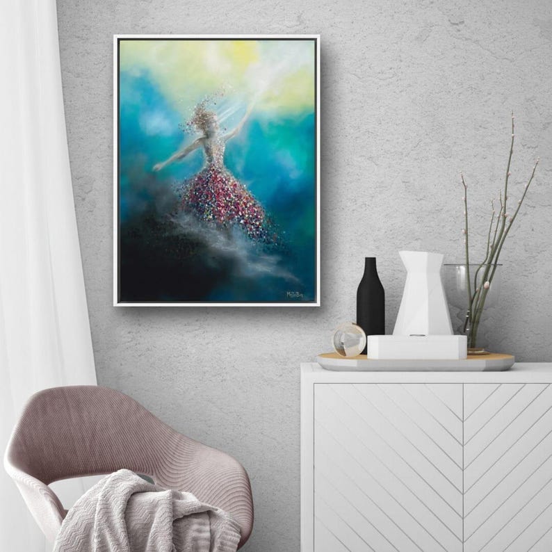 Kunstdruck: Abstrakte Frauenmalerei, Moderne Wandkunst (Hahnemühle oder Leinwand) image 2