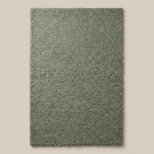 Chunky Loop Textured Sage Green Rug, Thick Cozy Minimalist Organic Area Rug image 9