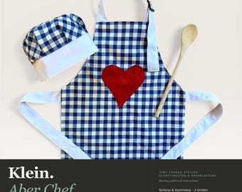 Kids Apron Sewing Pattern PDF – Children's Apron & Chef Hat – 2 Sizes – Beginner Friendly – Instant Download