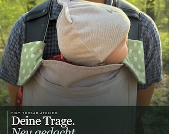 Shoulder Strap Protectors PDF Sewing Pattern + Instructions • Standard & Slim • Baby Carrier Drool Pads / Teething Pads • Fits Many Models