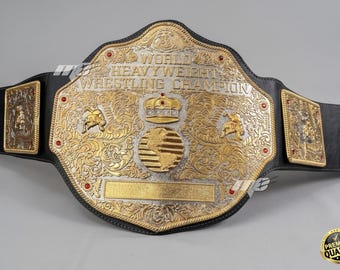 World Heavyweight Wrestling Cup Replica Gürtel Titel - Erwachsene Größe 6 MM DieCast - Benutzerdefinierte Name Trophy Geschenk für Wrestling-Fans