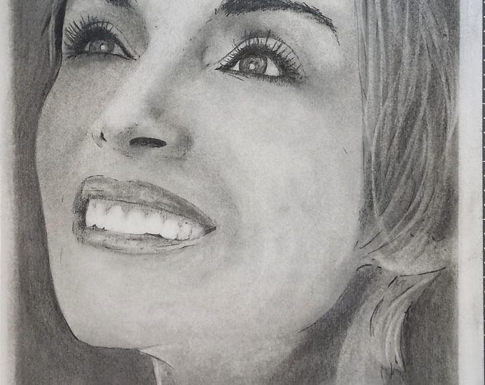 Female Portrait, Charcoal On Paper, Unframed, Original Art, Signed Certificate of Authenticity, Hand Sketched, Handmade