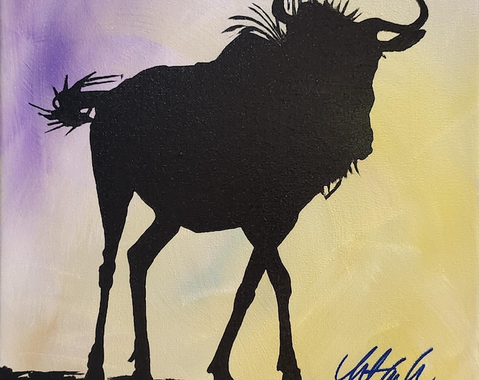 Animal, Original Art, Acrylic Paint on Stretched Canvas, Unframed, Signed Certificate, Hand Painted, Handmade