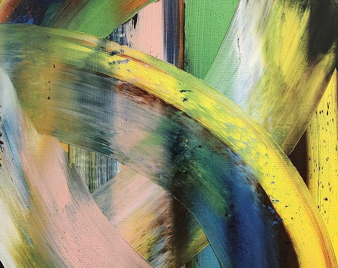 Serenity's Embrace Oil Painting on Canvas Board, 100% Original Art, Hand Painted