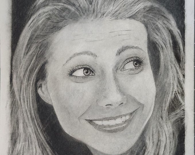 Shakespeare's Muse Charcoal Portrait, Hand Sketched Original Art (8.5x11 inches)