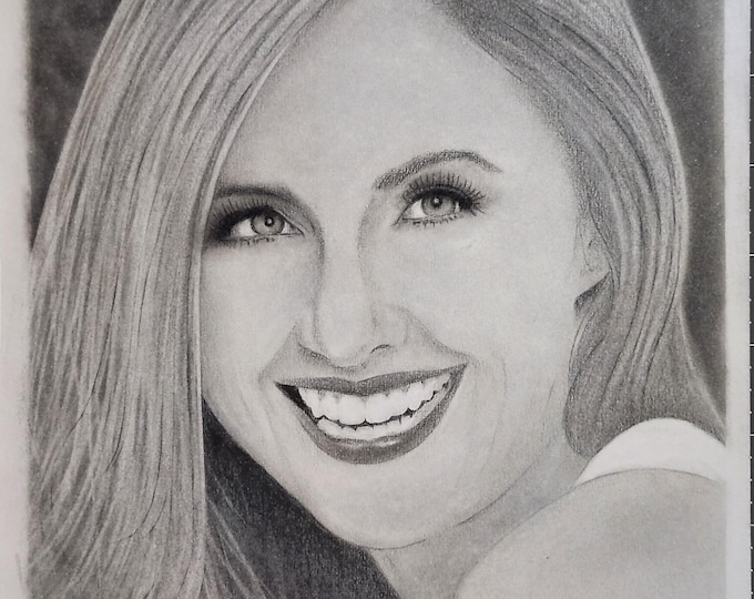 Female Portrait, Original Art, Charcoal Sketch on Paper, Unframed, Signed Certificate of Authenticity, Hand Sketched, Handmade