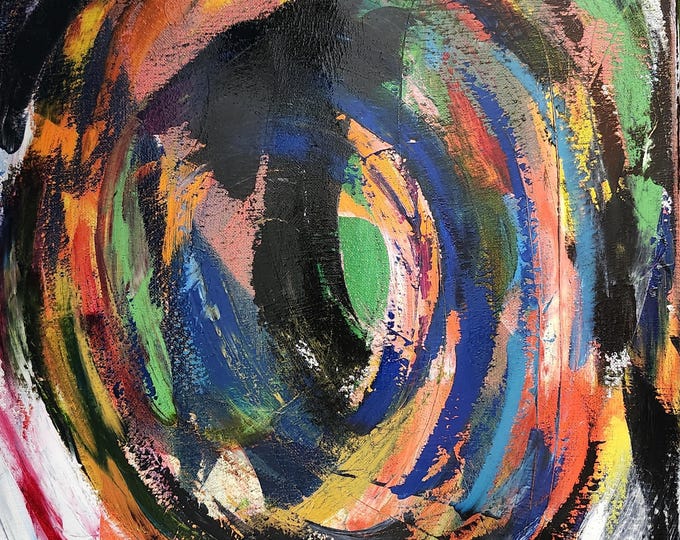 Abstract Painting, Original Art, Oil Paint on Canvas, Unframed, Signed Certificate of Authenticity, Hand Painted, Handmade