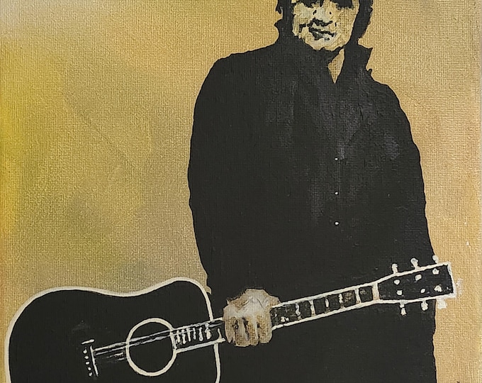 Male Music Figure, Original Art, Acrylic on Canvas, Unframed, Certificate of Authenticity, Hand Painted, Handmade