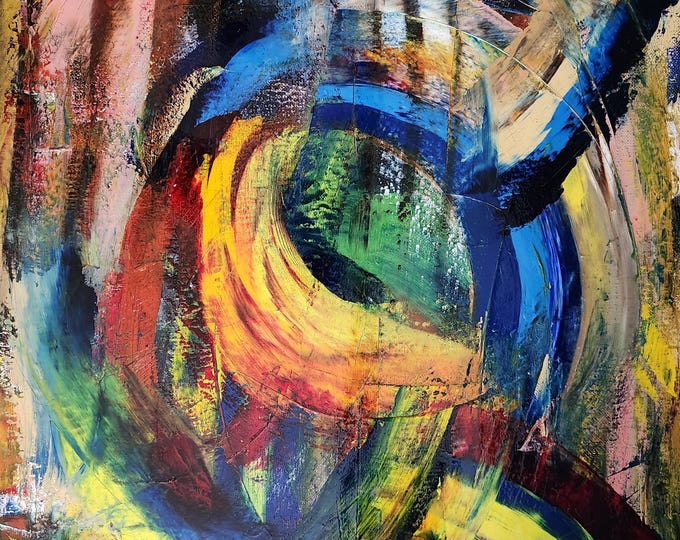 Original Wall Art, Oil Paint on Stretched Canvas, Unframed, Hand Painted, One of a Kind, Signed Certificate, Handmade