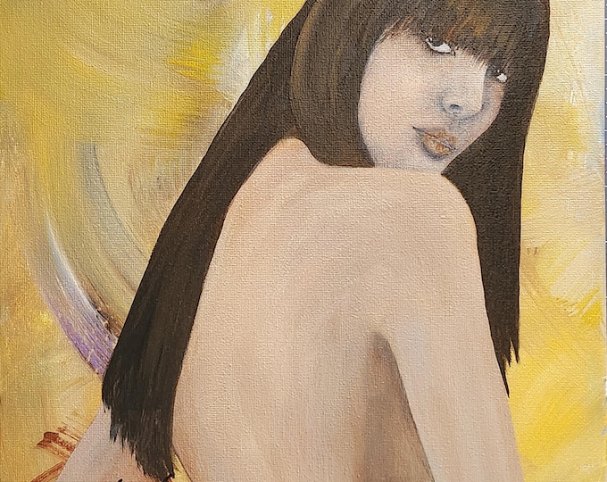 Original Acrylic Painting on Canvas, "The Allure", 11x14 Unframed, Hand Painted Artwork