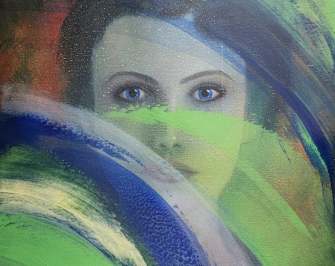 Mirrors of the Soul - Original Oil Painting on Canvas, 20x16 Unframed