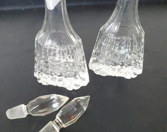 Vintage Royal Crystal Rock, parfumflesjes /karaf set van 2