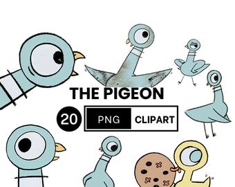 Pigeon Mo Willems Clipart PNG 20 Storybook Transparent Classroom Decor