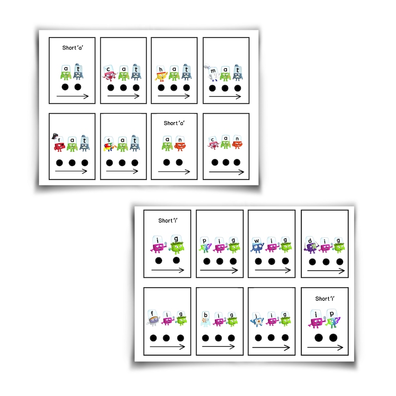 Alphablocks CVC Word 100 Flashcards, Phonics Word Families Printable ...