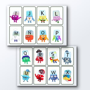 Alphablocks Printable Alphabet Uppercase and Lowercase Mini Flashcards ...