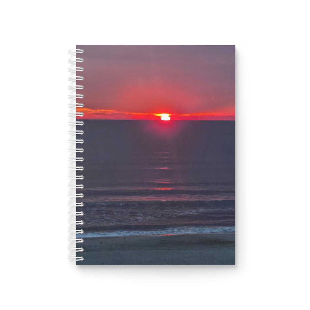 Ocean Sunset Spiral Notebook | Beach Photo Journal - Etsy