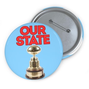 Ole Miss Egg Bowl Trophy Pin-On Buttons – Game Day, Tailgating Accessories (Set of 5)