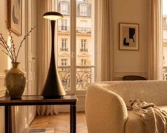 Modern Minimalist LED Table Lamp, Touch Control, Dimmable Nordic Decor, Wireless Desk Light