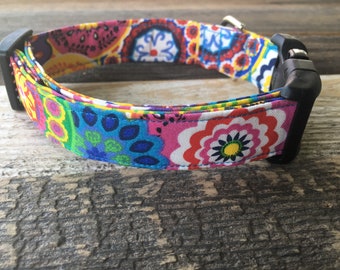 Flower Power hippie Dog collar