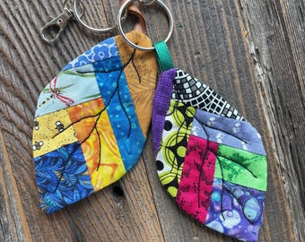 Two key fobs backpack bling key rings