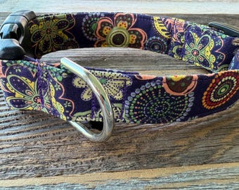 Purple Hippie Dog Collar