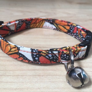 Monarch butterflies cat collar summer cotton break away