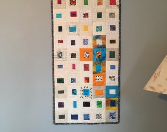 Modern Squares Quilted Wallhanging Art piece