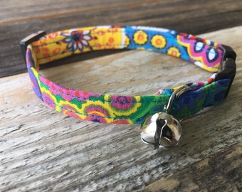 Flower Power hippie Cat collar