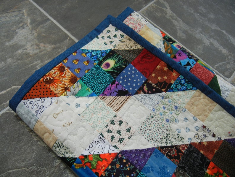 Quilted wall hanging STAR table topper Ready to ship
