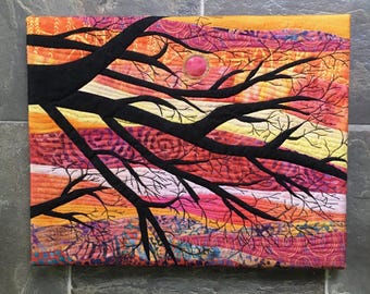 Autumn Sunset Collage Quilt